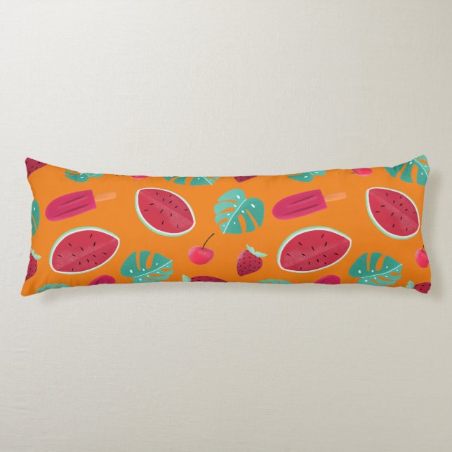Popsicle, Cherry, Strawberry & Watermelon Body Cushion (Front)