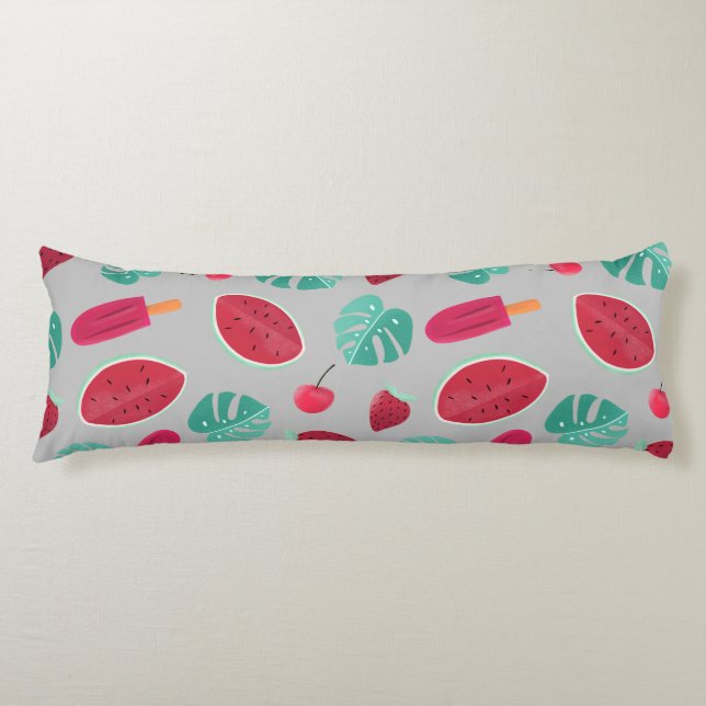 Popsicle, Cherry, Strawberry & Watermelon Body Cushion (Front)