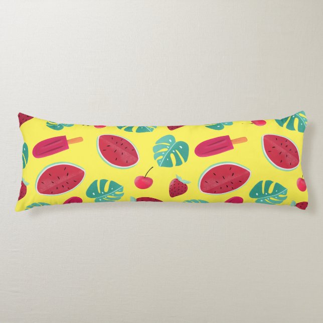 Popsicle, Cherry, Strawberry & Watermelon Body Cushion (Front)
