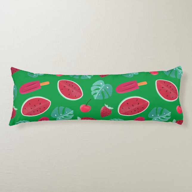 Popsicle, Cherry, Strawberry & Watermelon Body Cushion (Front)