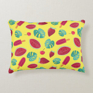 Popsicle, Cherry, Strawberry & Watermelon Decorative Cushion