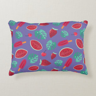 Popsicle, Cherry, Strawberry & Watermelon Decorative Cushion