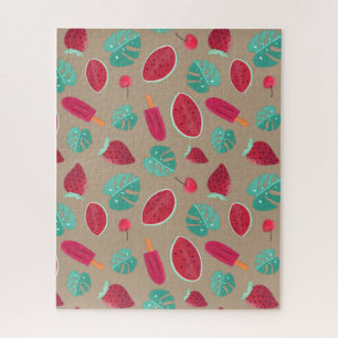 Popsicle, Cherry, Strawberry & Watermelon Jigsaw Puzzle
