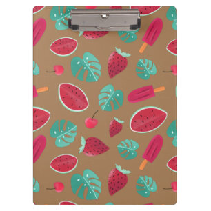 Popsicle, Cherry, Strawberry & Watermelon Leaves Clipboard