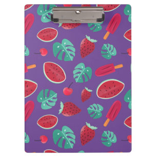 Popsicle, Cherry, Strawberry & Watermelon Leaves Clipboard