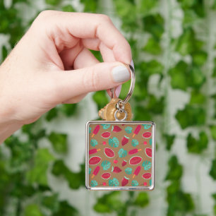 Popsicle, Cherry, Strawberry & Watermelon Leaves Key Ring