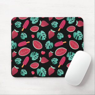 Popsicle, Cherry, Strawberry & Watermelon Leaves Mouse Mat