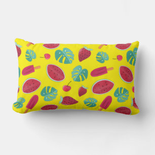 Popsicle, Cherry, Strawberry & Watermelon Lumbar Cushion