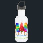 Popsicle Colourful Kids Personalised 532 Ml Water Bottle<br><div class="desc">Kids personalised water bottle - cool accessory for back to school, sports bags etc. The design has colourful watercolor popsicles and chocolate dipped ice lollies on sticks in a vibrant rainbow colour palette. The template is ready for you to add your custom text, such as your name and slogan, in...</div>