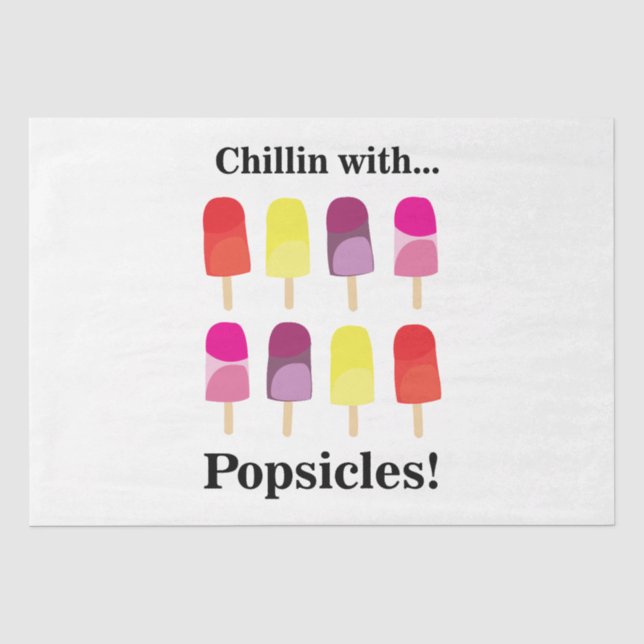 Popsicle Colourful Summer Birthday Party Tissue Paper (Front)