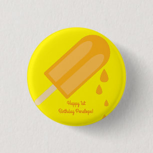 Popsicle Cute Summer 1st Birthday Party Theme 3 Cm Round Badge