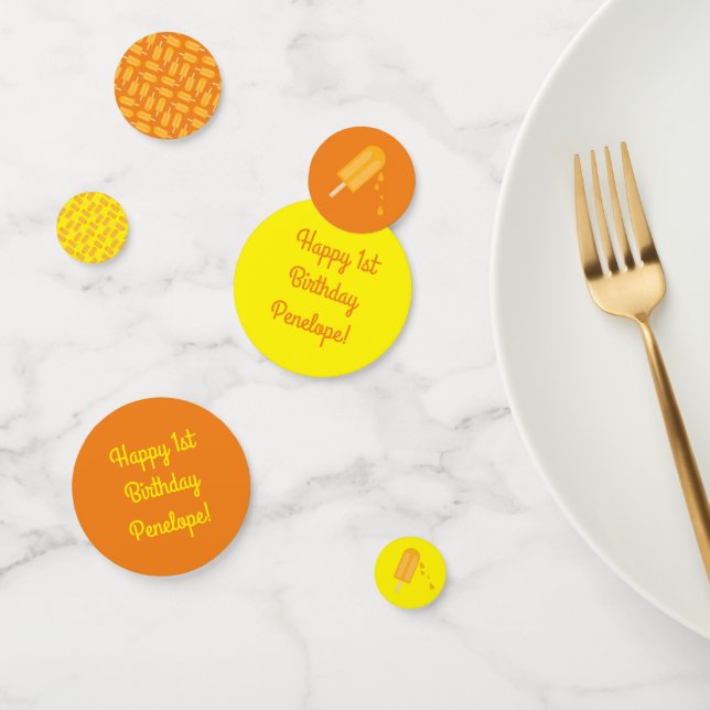 Popsicle Cute Summer 1st Birthday Party Theme Confetti (Group)