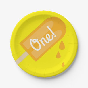 Popsicle Cute Summer 1st Birthday Party Theme Paper Plate