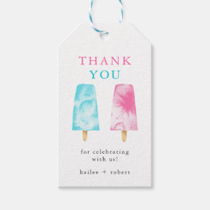 Popsicle Gender Reveal Party Favour Gift Tags