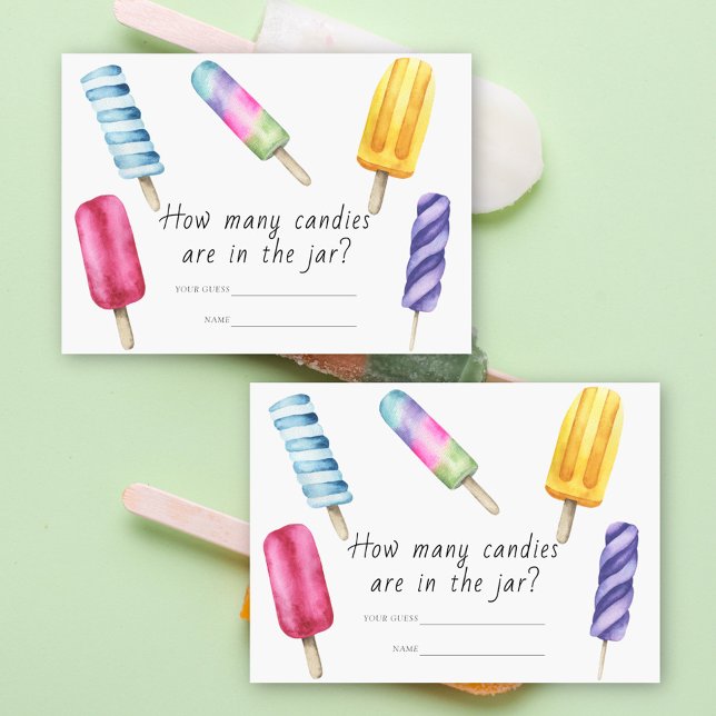 Popsicle - Guess how many candies game Enclosure Card (Creator Uploaded)