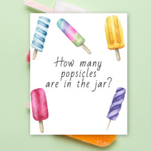 Popsicle - guess how many popsicles are in the jar poster