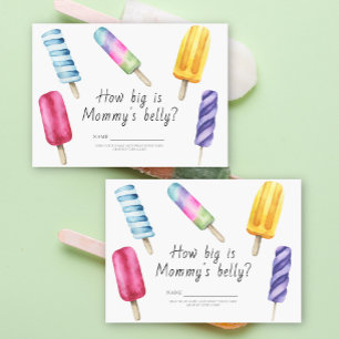 Popsicle How big is mommy's belly game Enclosure Card