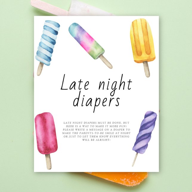 Popsicle ice cream - Late night diapers game Poster (Creator Uploaded)