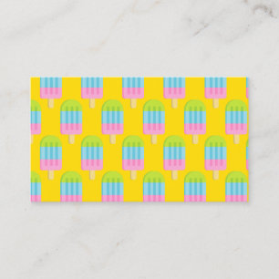 Popsicle ice cream lollipop business card template