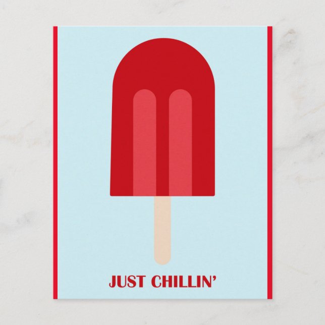POPSICLE JUST CHILLING FUN SUMMER TREATS PUN MOTTO FLYER (Front)