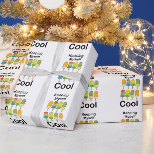 Popsicle Keeping Myself Cool Summer Birthday Wrapping Paper