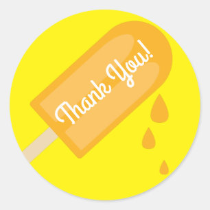 Popsicle Kid's Birthday Party Classic Round Sticker