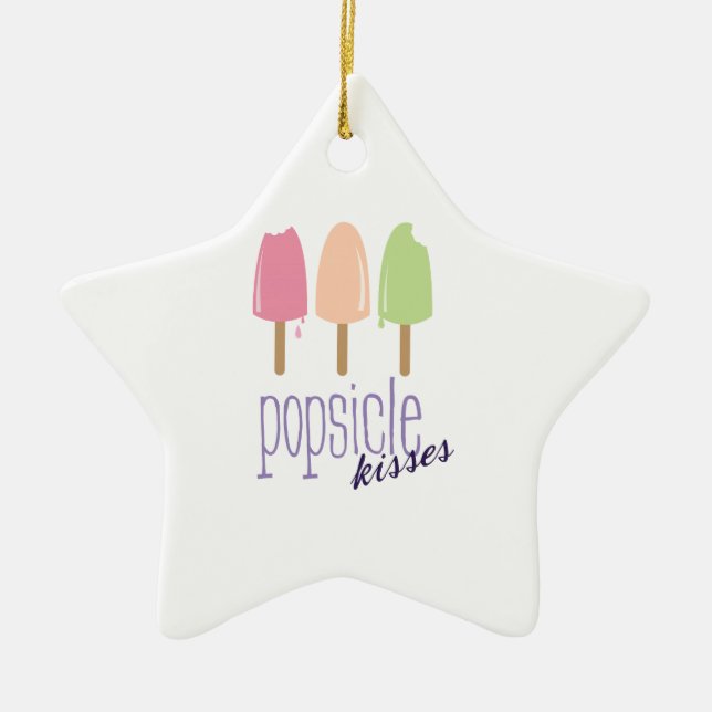 Popsicle Kisses Ceramic Tree Decoration (Front)