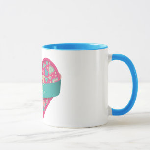 Popsicle Love-heart with banner, customisable Mug