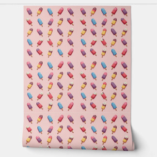 Popsicle Parade in Pink Ice Cream II Wallpaper
