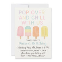 Popsicle Party Kids Birthday Invitation