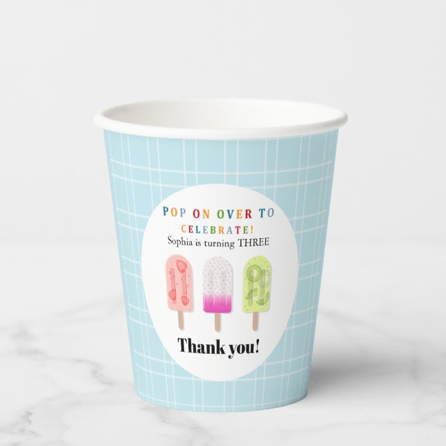 Popsicle Party Paper Cups (Front)