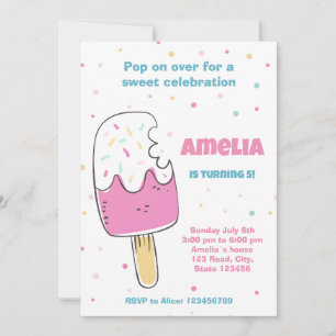 Popsicle Party Pop on over  Invitation