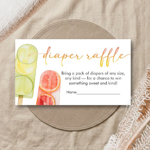 Popsicle Ready to Pop Baby Shower Diaper Raffle Enclosure Card