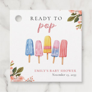 Popsicle Ready to Pop Baby Shower Favour Tags