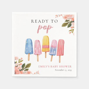 Popsicle Ready to Pop Baby Shower Napkin