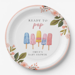 Popsicle Ready to Pop Baby Shower Paper Plate