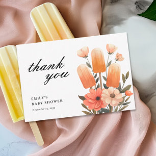 Popsicle Ready to Pop Baby Shower Thank You Card