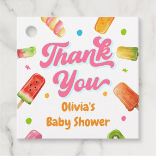 Popsicle Ready to Pop Baby Shower Thank You Favour Tags