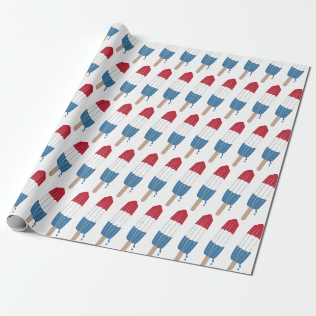 Popsicle Rocket Wrapping Paper (Unrolled)