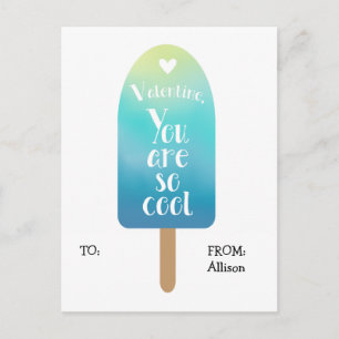 Popsicle School Classroom Valentine Cards for Kids
