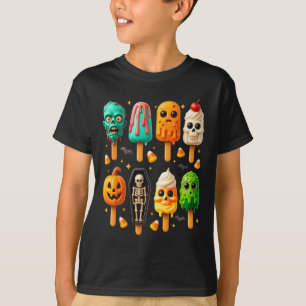 Popsicle Summer Spooky Halloween Ice Cream Summer- T-Shirt