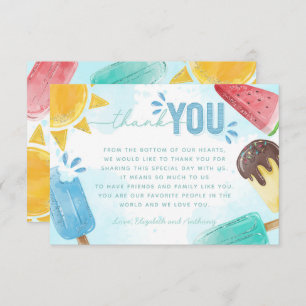 Popsicle Thank You Card Note