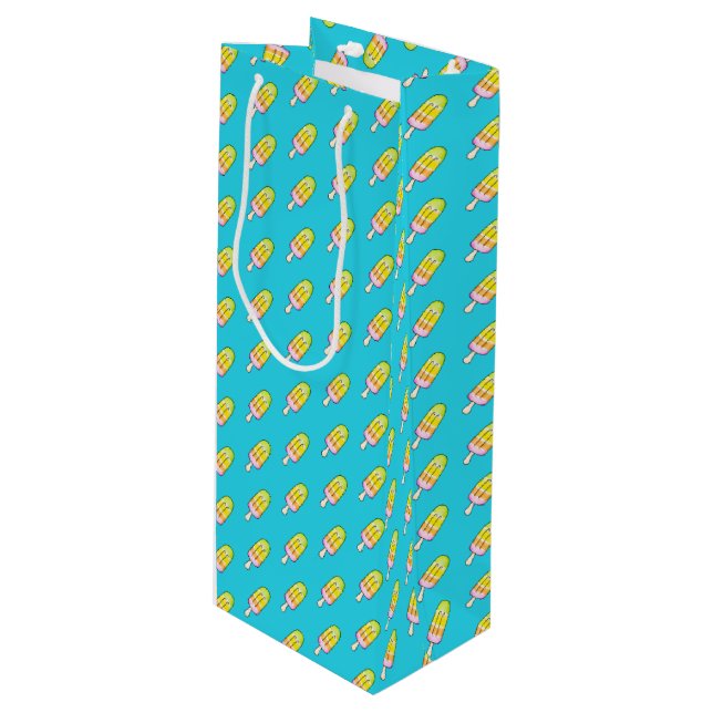 Popsicle Wine Gift Bag (Front Angled)