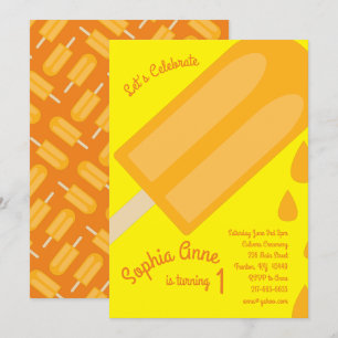 Popsicles 1st Birthday Cute Summer Invitations
