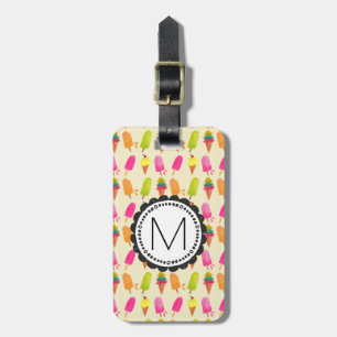 Popsicles and Ice Cream Personalised Monogram Luggage Tag