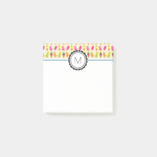 Popsicles and Ice Cream Personalised Monogram Post-it Notes