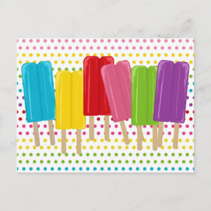 Popsicles and Polka Dots Postcard