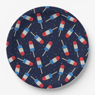 Popsicles At Night Paper Plate