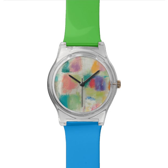 Popsicles Horizontal Stone Abstract Print Watch (Close Up)