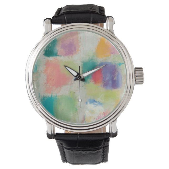 Popsicles Horizontal Stone Abstract Print Watch (Front)